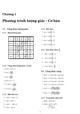 Phương trình lượng giác - Cơ bản và nâng cao